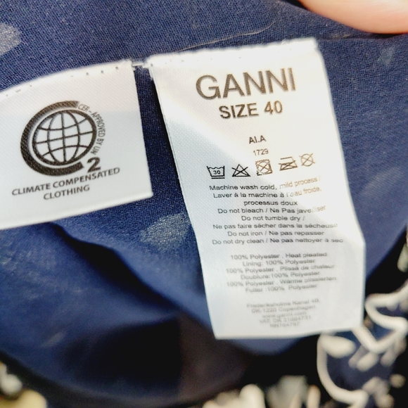 GANNI polka dot navy dress - Picture 11 of 11